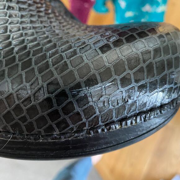 Dansko XP Black Anaconda Patent Leather Clogs Comfort Shoe Size 41 US 10.5-11 - Picture 13 of 13